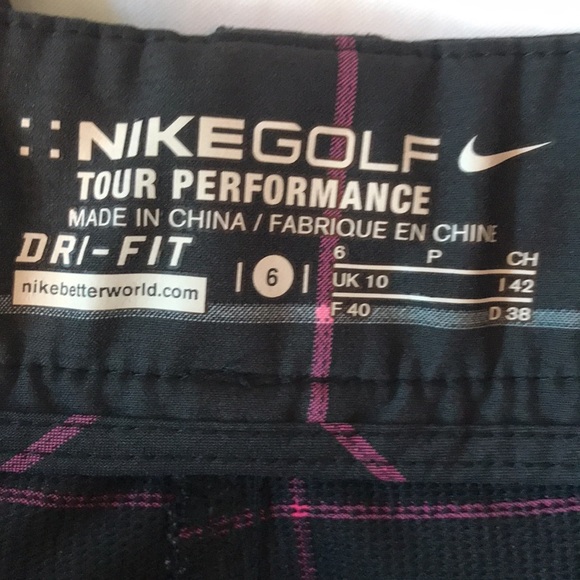 Nikegolf dri-fit charcoal checked golf pants - Picture 3 of 6